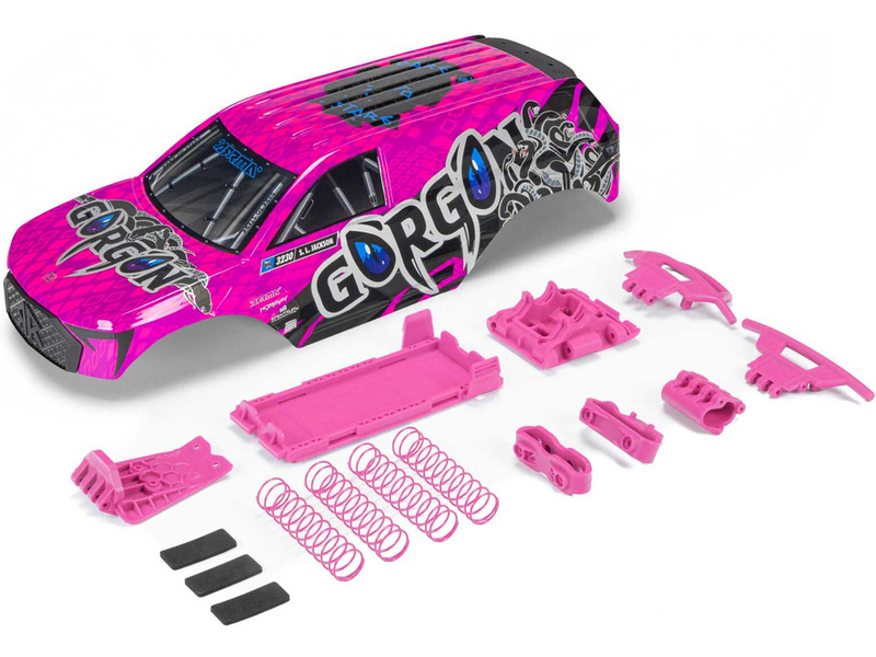 Fotografie produktu: Arrma Gorgon Painted Decaled Trimmed Body Set Pink/Black