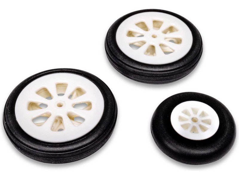 Fotografie produktu: E-flite hlavní kolo podvozku 60mm (2), příďové kolo podvozku 44mm (1): Habu 80