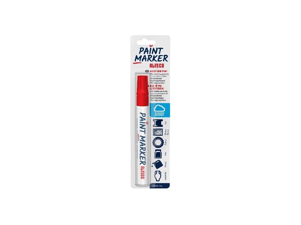 Fotografie produktu: ALTECO Paint Marker červený olejový popisovač