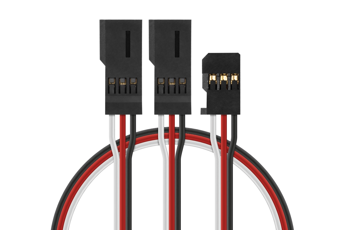 Fotografie produktu: Hitec 4701 J "Y"-kabel Futaba plochý silný krátký 150mm (PVC)