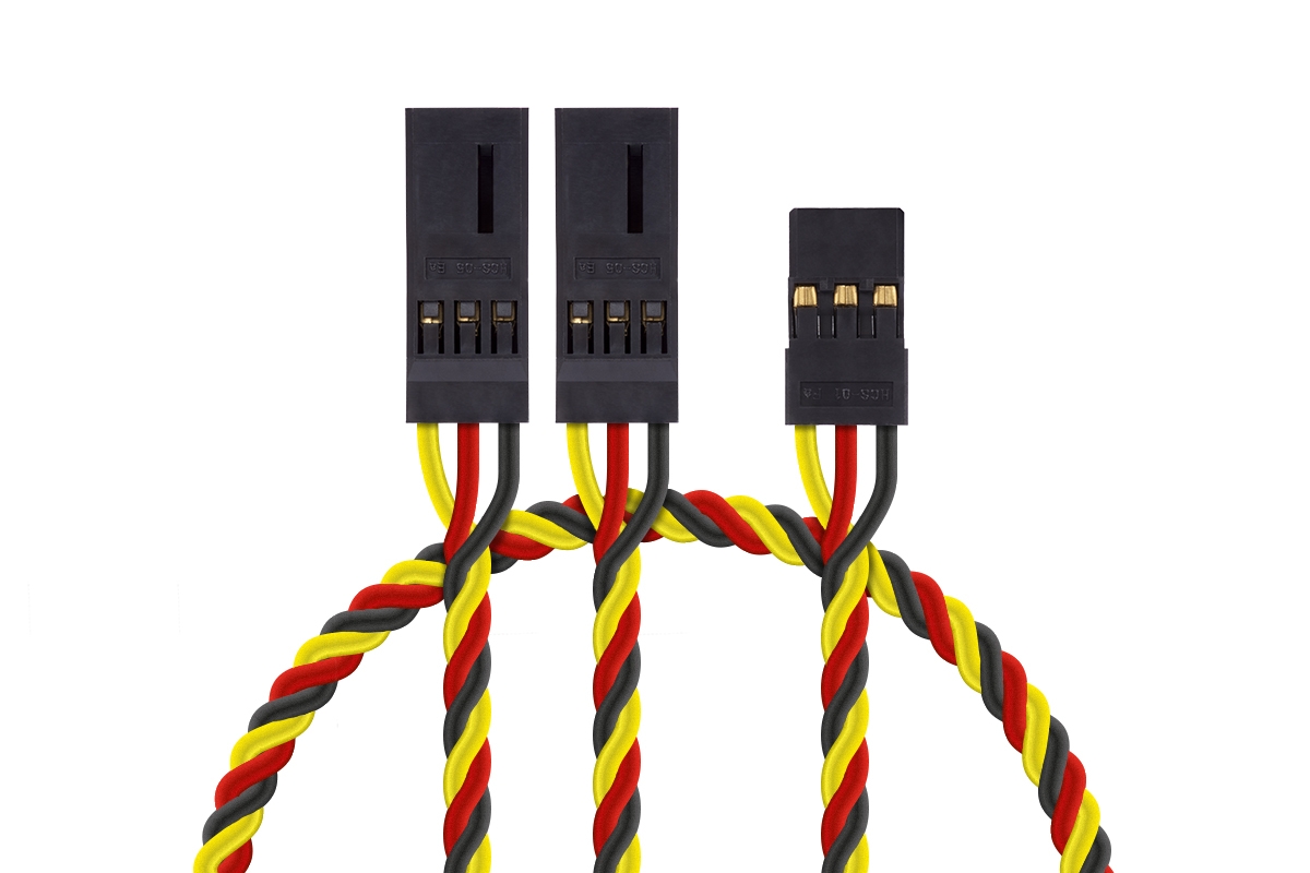 Fotografie produktu: Hitec 4703 S "Y"-kabel JR kroucený silný krátký 150mm (PVC)