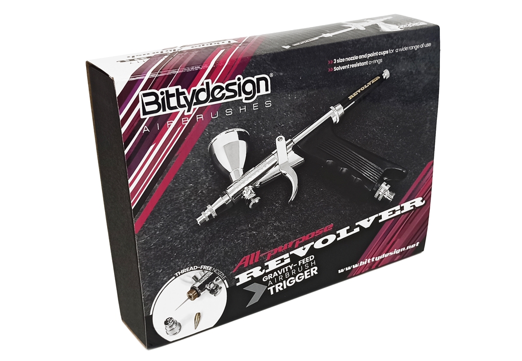 Fotografie produktu: Bittydesign Revolver - víceúčelová airbrush pistole s 0,3/0,5/0,8mm tryskou