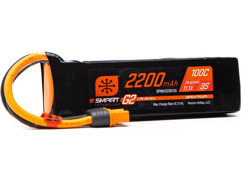 Fotografie produktu: Spektrum Smart G2 LiPo 11.1V 2200mAh 100C IC3