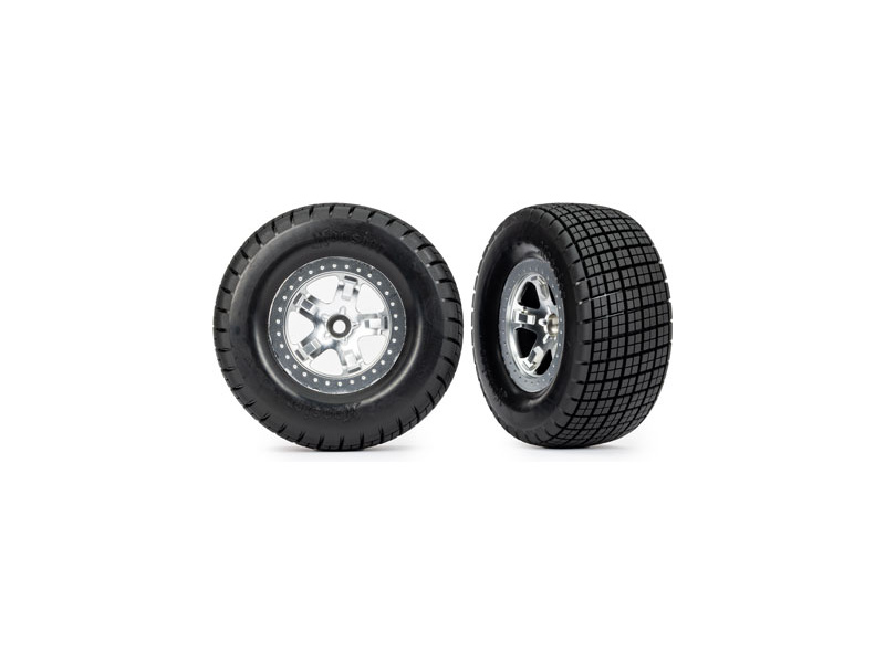 Fotografie produktu: Traxxas kolo 2.2/3.0", disk SCT polomatný chrom, pneu Hoosier (2) (2WD zadní, 4WD)