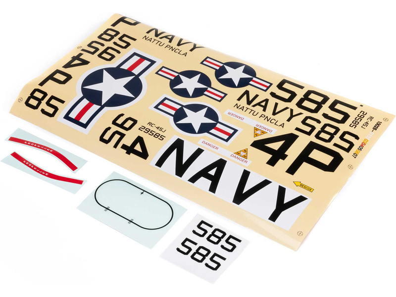Fotografie produktu: E-flite samolepky Navy: RC-45J 1.5m