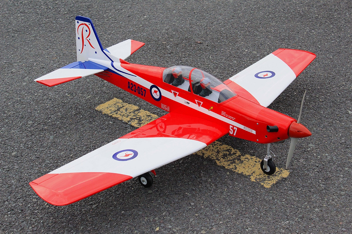 Fotografie produktu: Seagull Pilatus PC9 Červená/Bílá 1,54m