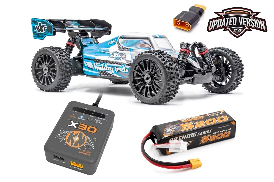 Fotografie produktu: HOBBYTECH Spirit NXT EVO RR 2.0 Brushless buggy - modrá (vč. LiPo a nabíječe)