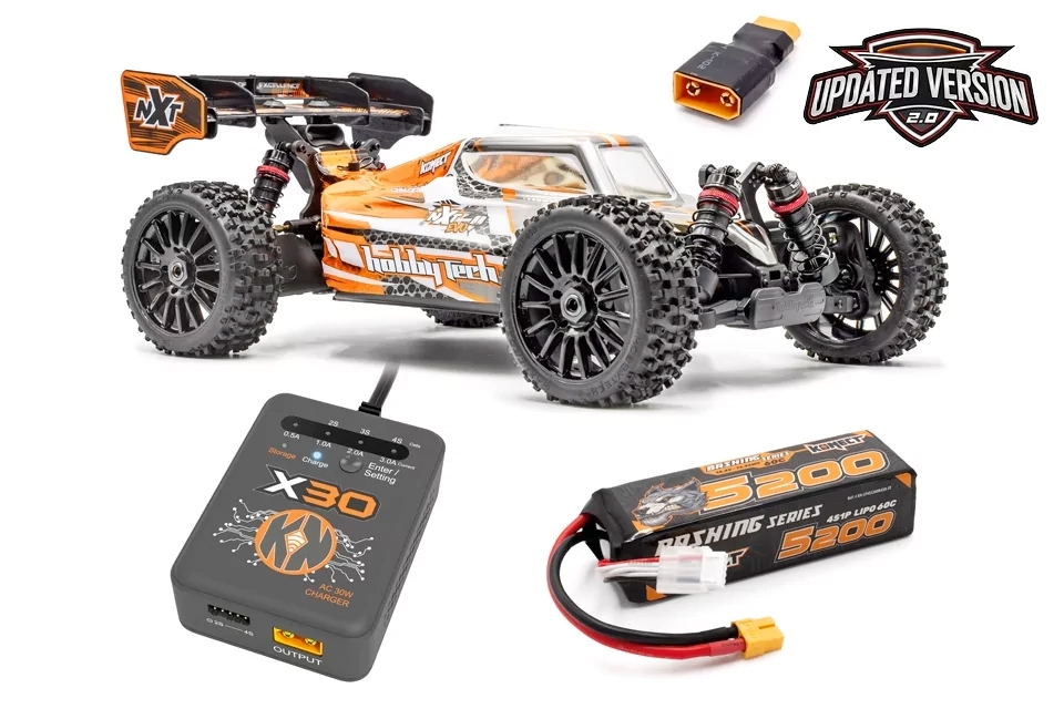 Fotografie produktu: HOBBYTECH Spirit NXT EVO RR 2.0 Brushless buggy - oranžová (vč. LiPo a nabíječe)