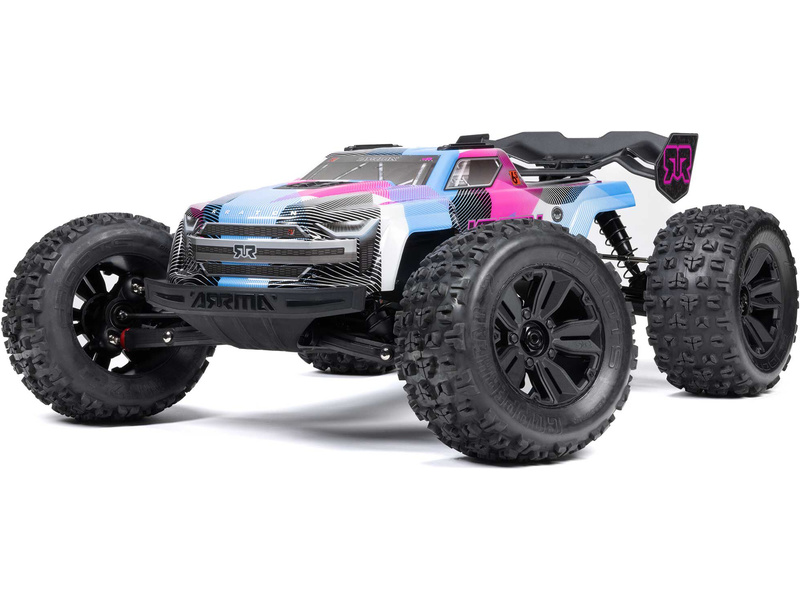 Fotografie produktu: Arrma Kraton 6S V6 BLX 1:8 4WD RTR modrá/růžová