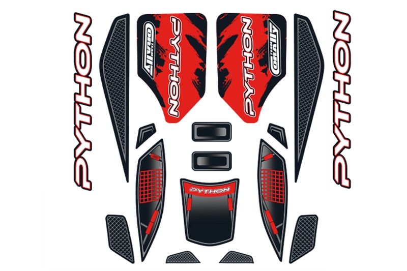 Fotografie produktu: TEAM CORALLY Nálepky PYTHON 6S 2021, 1 ks.