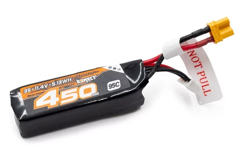 Fotografie produktu: Lipo akumulátor Konect 450mah 11.1V 95C 3S1P XT30 - crawler