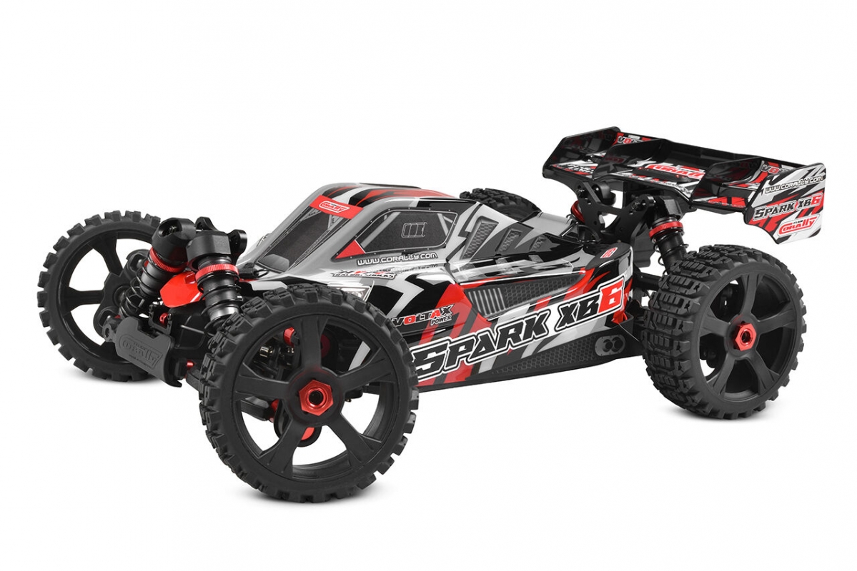 Fotografie produktu: TEAM CORALLY SPARK XB-6S - BUGGY 4WD - RTR - červená