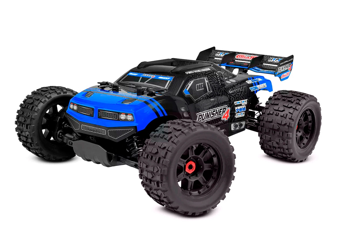 Fotografie produktu: TEAM CORALLY PUNISHER-4 - Monster Truck 4WD 3-4S - RTR - modrá