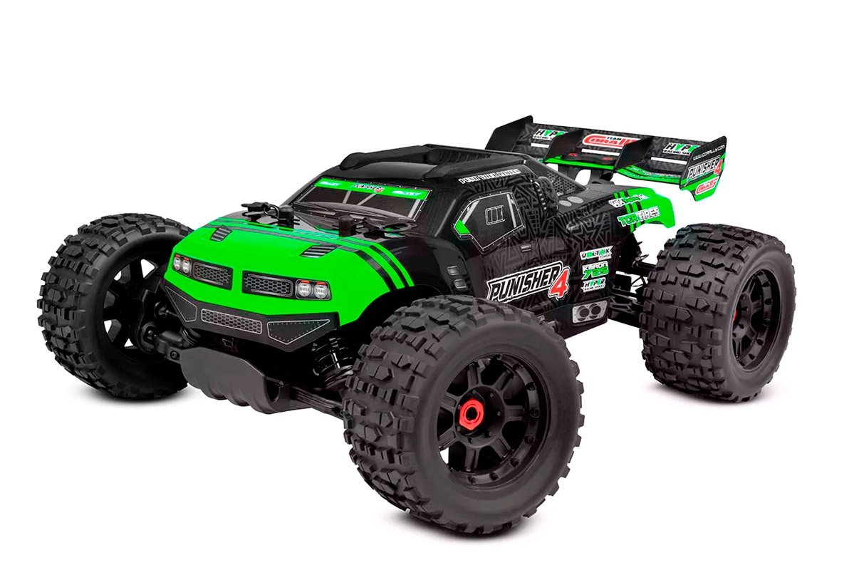 Fotografie produktu: TEAM CORALLY PUNISHER-4 - Monster Truck 4WD 3-4S - RTR - zelená