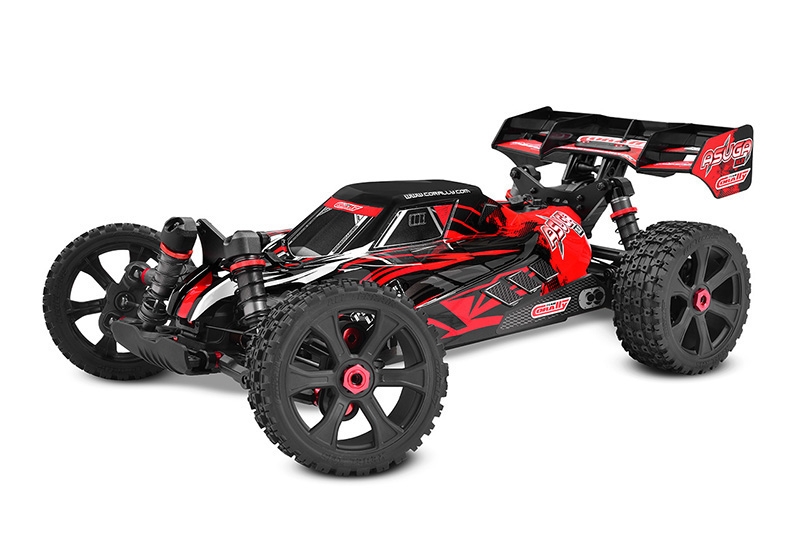 Fotografie produktu: TEAM CORALLY ASUGA XLR 6S - BUGGY 4WD - PRO ROLLER šasi - bez elektroniky - červená