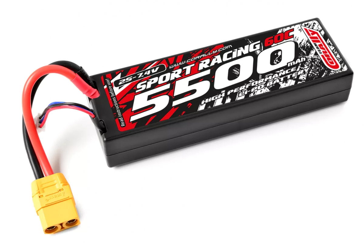Fotografie produktu: TEAM CORALLY Sport Racing 60C - 5500mAh - 7,4V 2S - LiPo Stick Hardcase - XT90