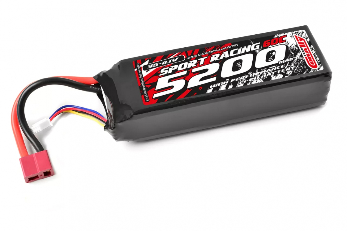 Fotografie produktu: TEAM CORALLY Sport Racing 60C - 5200mAh - 11,1V 3S - LiPo Semi-Soft case - T-Dean
