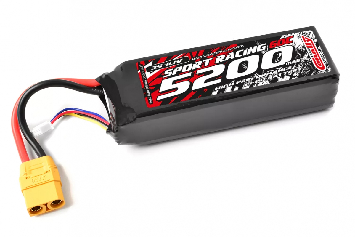 Fotografie produktu: TEAM CORALLY Sport Racing 60C - 5200mAh - 11,1V 3S - LiPo Semi-Soft case - XT90
