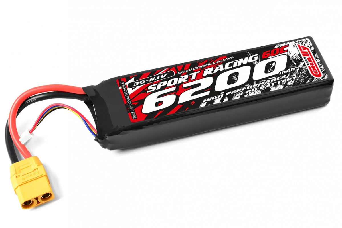 Fotografie produktu: TEAM CORALLY Sport Racing 60C - 6200mAh - 11,1V 3S - LiPo Semi-Soft case - XT90