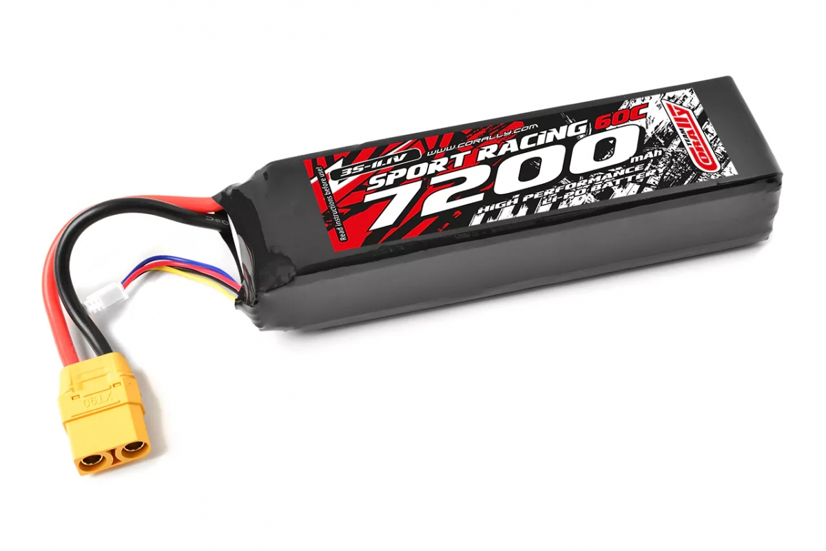 Fotografie produktu: TEAM CORALLY Sport Racing 60C - 7200mAh - 11,1V 3S - LiPo Semi-Soft case - XT90