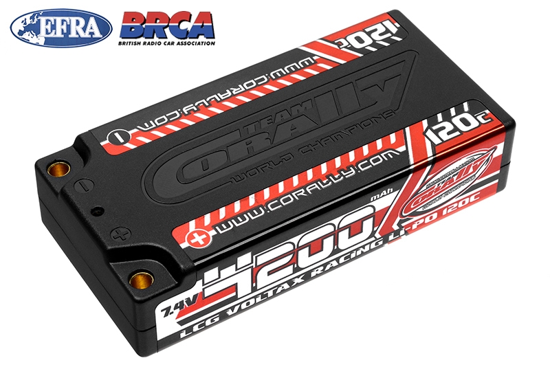 Fotografie produktu: TEAM CORALLY VOLTAX 120C LiPo LCG Shorty Hardcase-4200mAh-7.4V-G4 (31,1Wh)
