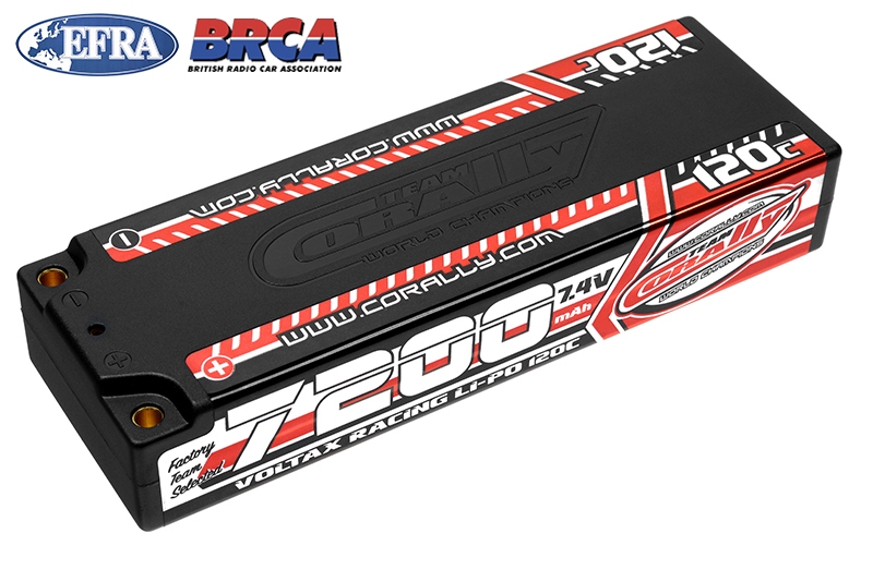 Fotografie produktu: TEAM CORALLY VOLTAX 120C LiPo Stick Hardcase-7200mAh-7.4V-G4 (53,5Wh)