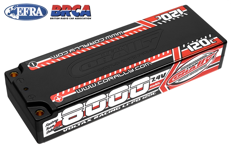 Fotografie produktu: TEAM CORALLY VOLTAX 120C LiPo Stick Hardcase-8000mAh-7.4V-G4 (59,2Wh)