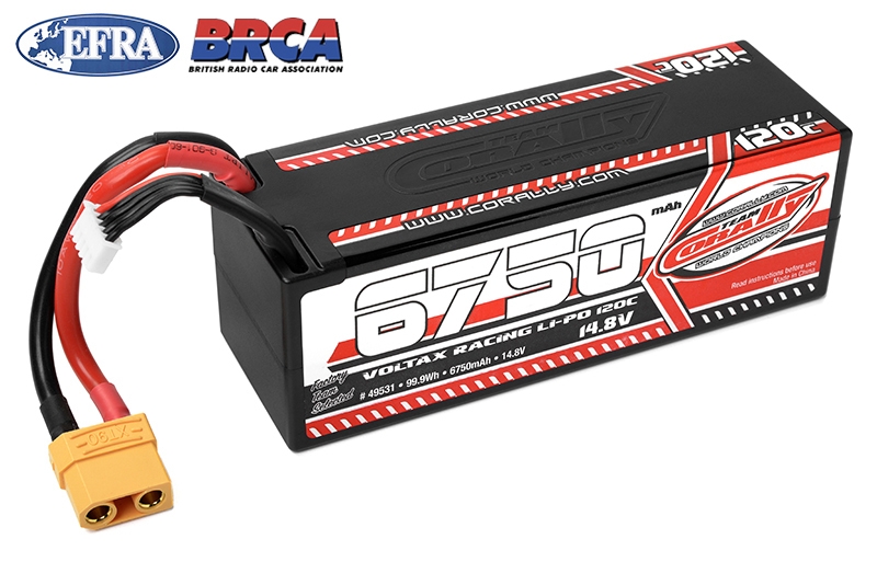 Fotografie produktu: TEAM CORALLY VOLTAX 120C LiPo Stick Hardcase-6750mAh-14.8V-XT90 (99,9Wh)