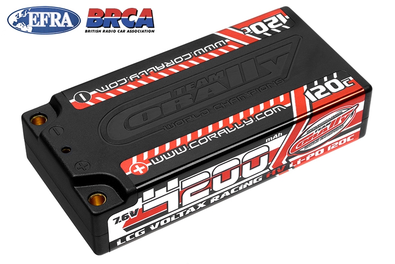 Fotografie produktu: TEAM CORALLY VOLTAX HiVOLT 120C LiPo LCG Shorty Hardcase-4200mAh-7.6V-G4 (31,9Wh)