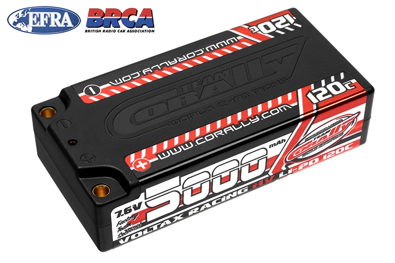 Fotografie produktu: TEAM CORALLY VOLTAX HiVOLT 120C LiPo Shorty Hardcase-5000mAh-7.6V-G4 (38,0Wh)