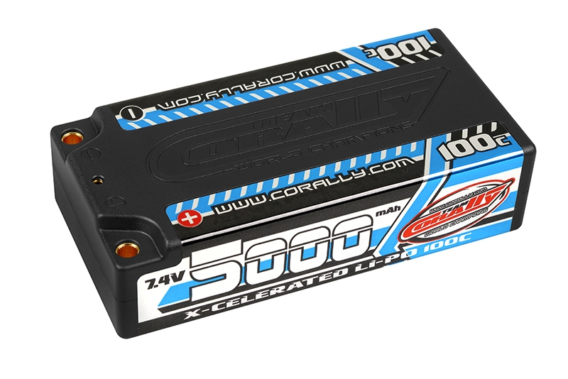 Fotografie produktu: TEAM CORALLY X-CELERATED 100C LiPo Shorty Hardcase-5000mAh-7.4V-G4 (35,52Wh)