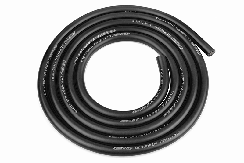 Fotografie produktu: TEAM CORALLY Silikonový kabel 4,5qmm, 12AWG, 1metr, černý