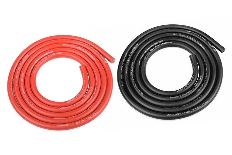 Fotografie produktu: TEAM CORALLY Silikonový kabel 4,5qmm, 12AWG, 2x1metr, černý a červený