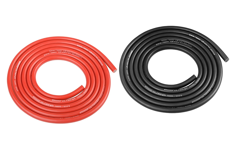 Fotografie produktu: TEAM CORALLY Silikonový kabel 3,5qmm, 14AWG, 2x1metr, černý a červený