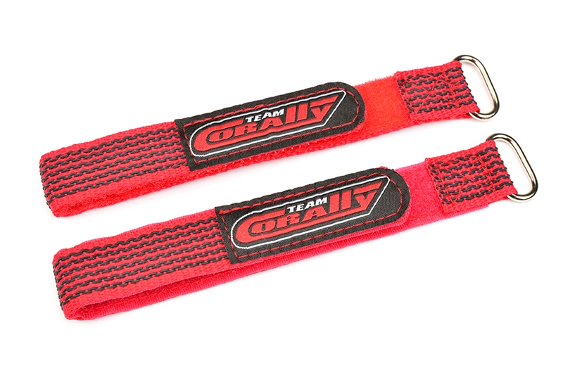 Fotografie produktu: TEAM CORALLY CORALLY stahovací pásky 250x20mm, červené, 2 ks.