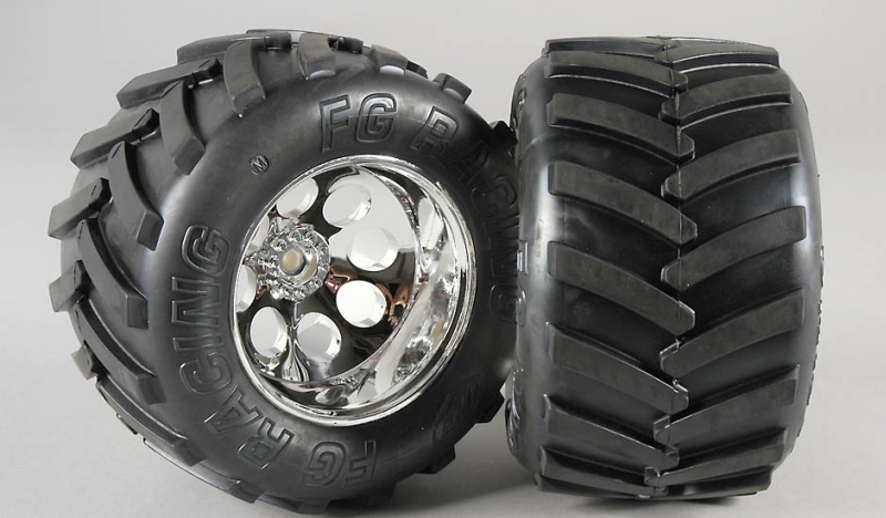 Fotografie produktu: FG Monster Truck nalepené gumy, M směs, 14mm, 2ks.