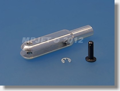 Fotografie produktu: MPJet 2150 Vidlička Dural, Délka 23mm, Šířka drážky 1,6, Čep pr.1,6mm, M2, 2ks