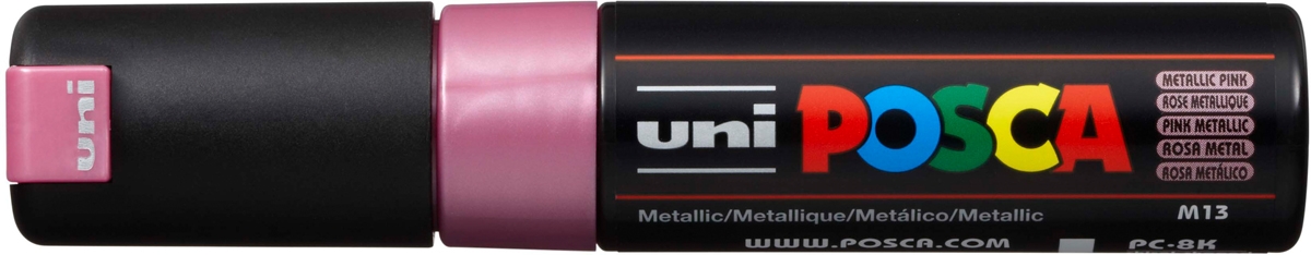 Fotografie produktu: Akrylový popisovač UNI POSCA PC-8K 8mm - růžová metalíza