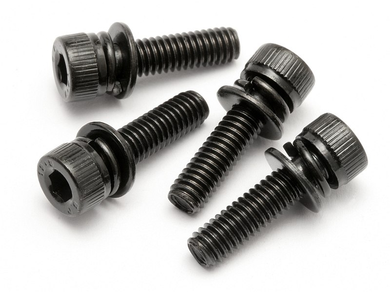 Fotografie produktu: HPI Šroub M4X15mm/4ks FUELIE 23 ENGINE