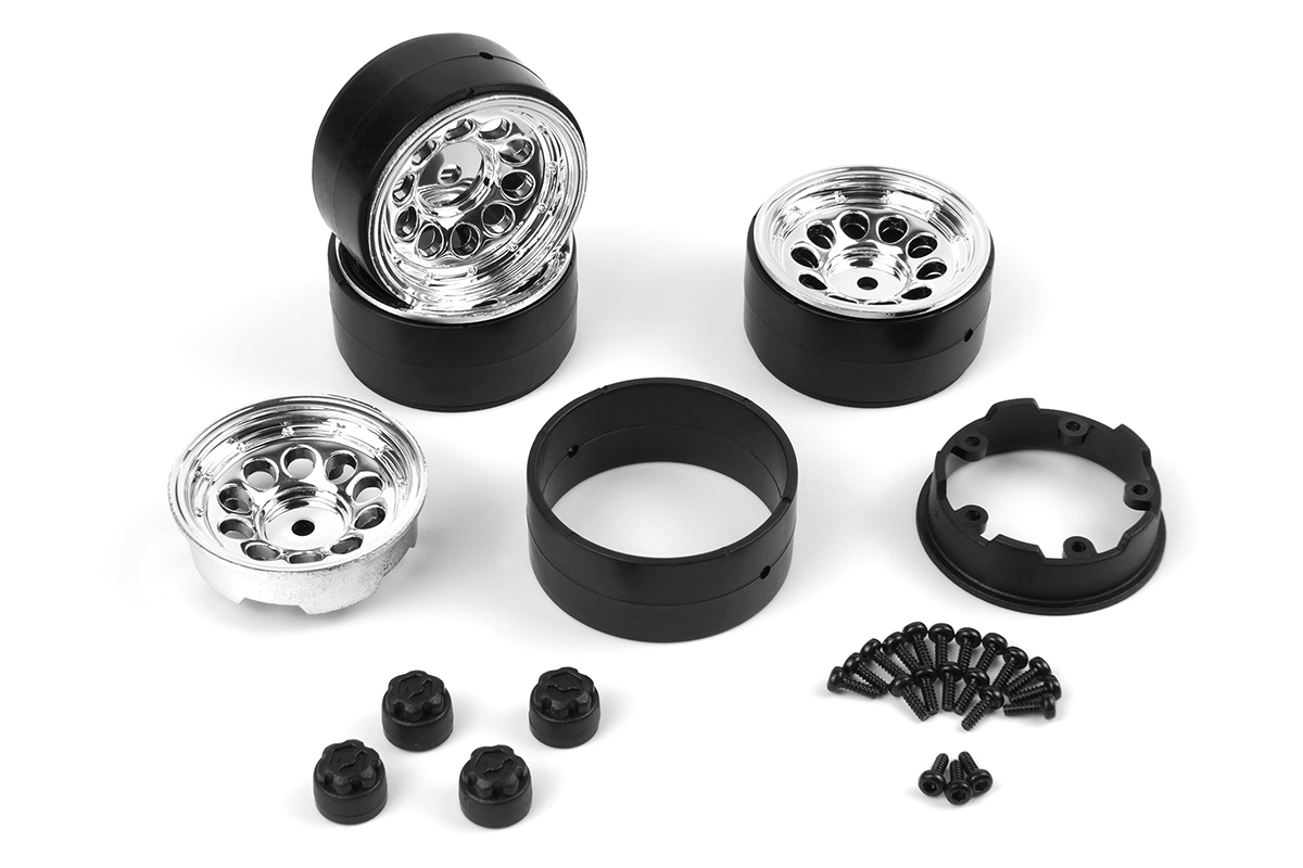 Fotografie produktu: HPI CS-10 Beadlock disky 1.2in (chromové/4ks)