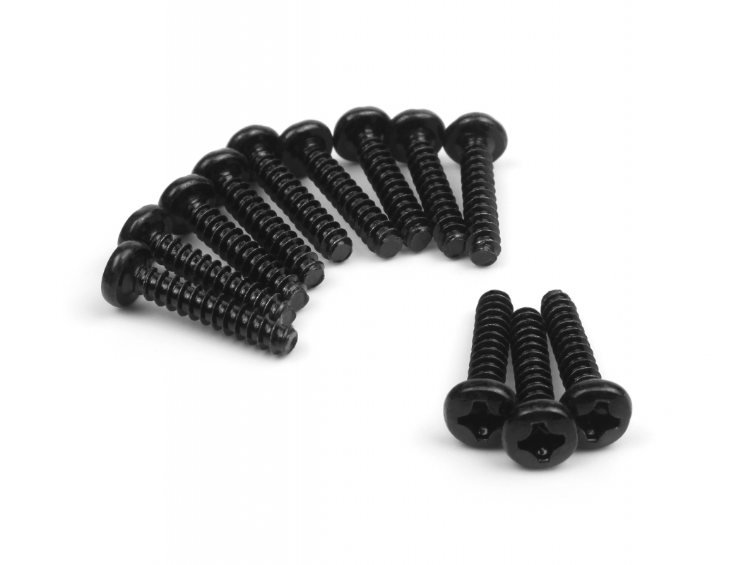 Fotografie produktu: Blackzon Samořezné šroubky s plochou hlavou PBHO3x15mm (12ks) Smyter