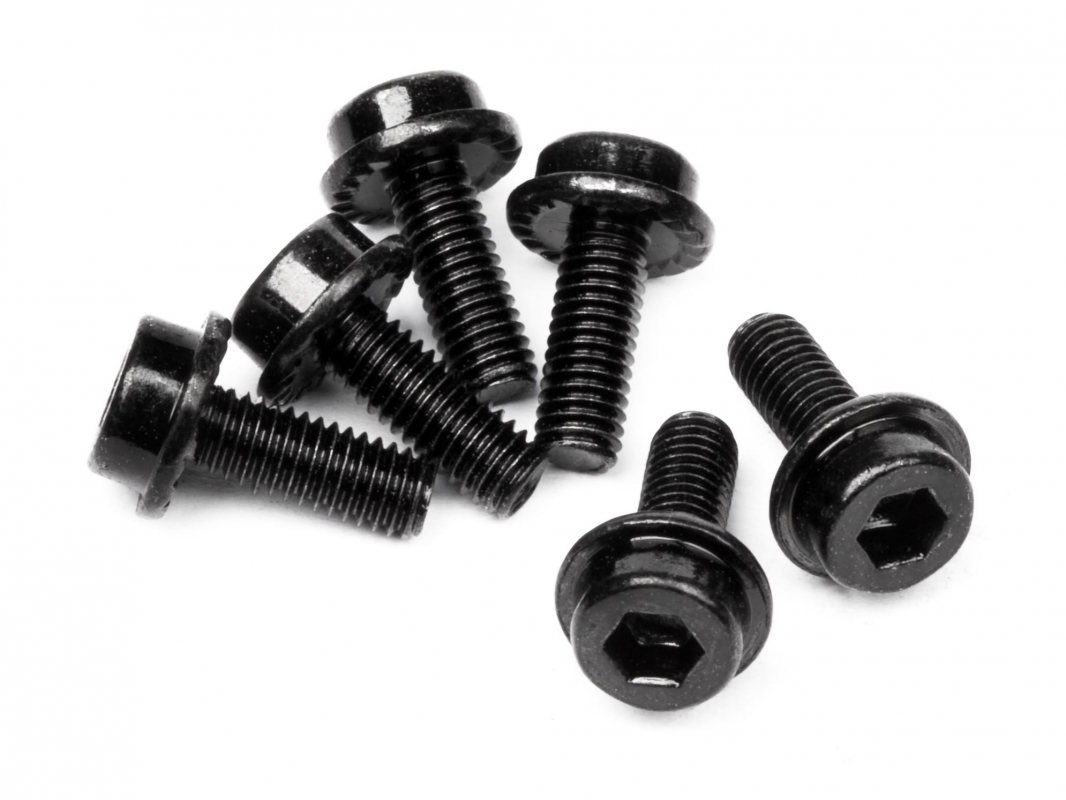 Fotografie produktu: HPI Flanged Cap Head Screw M3X8Mm (6Pcs)