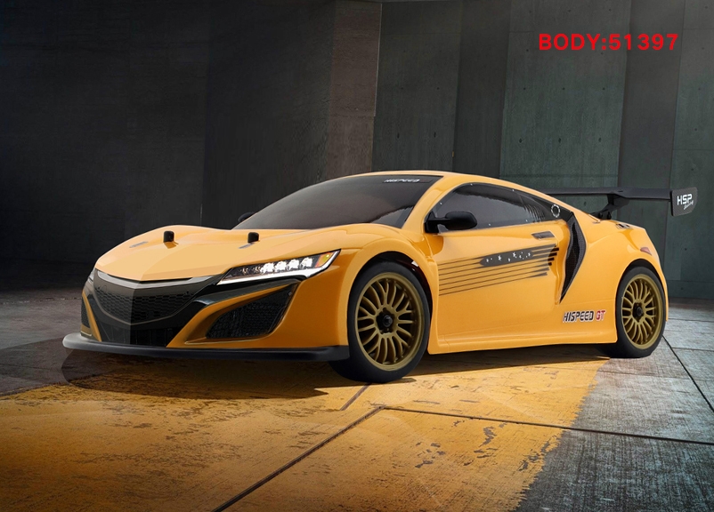 Fotografie produktu: HSP GT PRO 1/10 2,4 GHz Brushless On-road, Žlutý