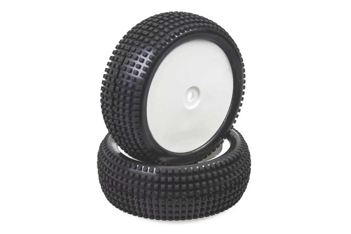 Fotografie produktu: HOBBYTECH Přední nalepené Off Road 1/10 gumy, Square/kostičky, 2 ks.
