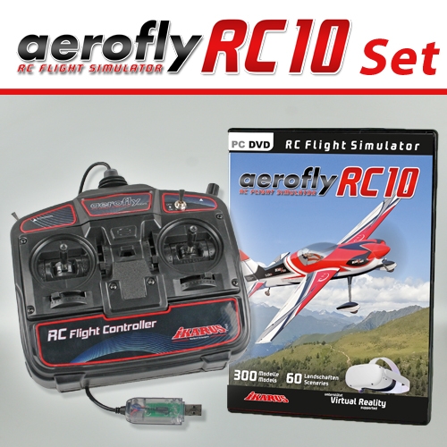Fotografie produktu: IKARUS Aerofly RC10 na DVD pro Win8.1/10/11 s USB ovladačem