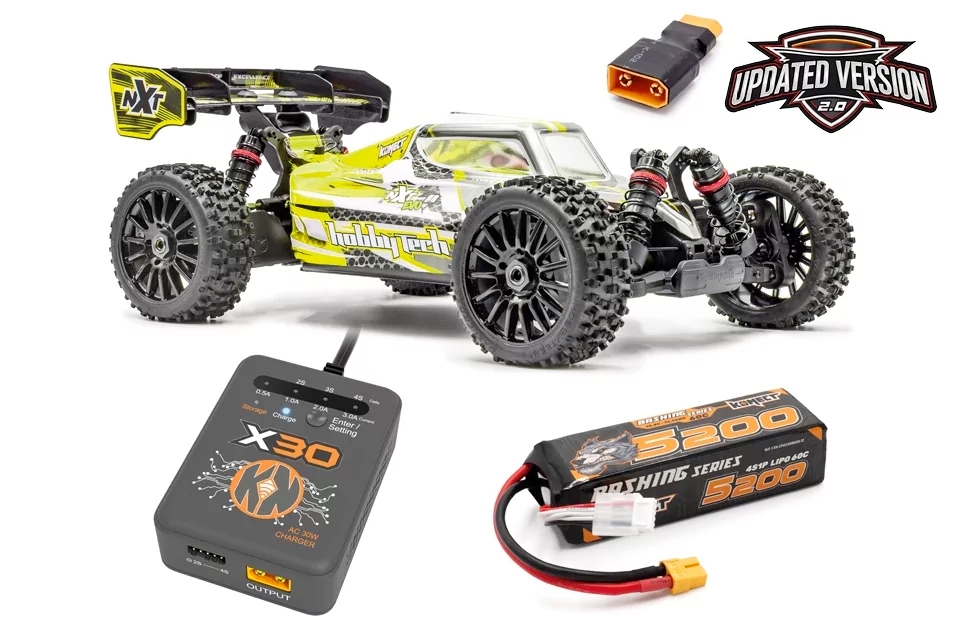 Fotografie produktu: HOBBYTECH Spirit NXT EVO RR 2.0 Brushless buggy - žlutá (vč. LiPo a nabíječe)