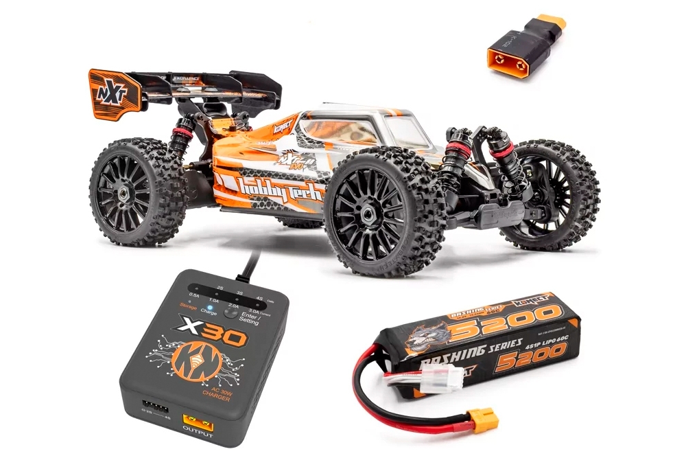 Fotografie produktu: HOBBYTECH SPIRIT NXT RR BRUSHLESS buggy - oranžová (vč. LiPo a nabíječe)