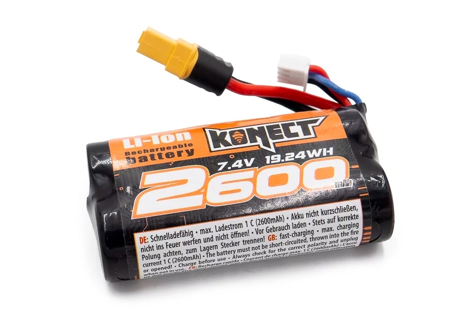 Fotografie produktu: KONECT Li-Ion sada 7.4V 2600mA 15C s konektorem XT60