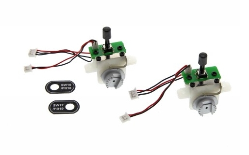 Fotografie produktu: Graupner 2ks spínačů SW16/PB18, SW17/PB19 pro MC-16 a MC-20
