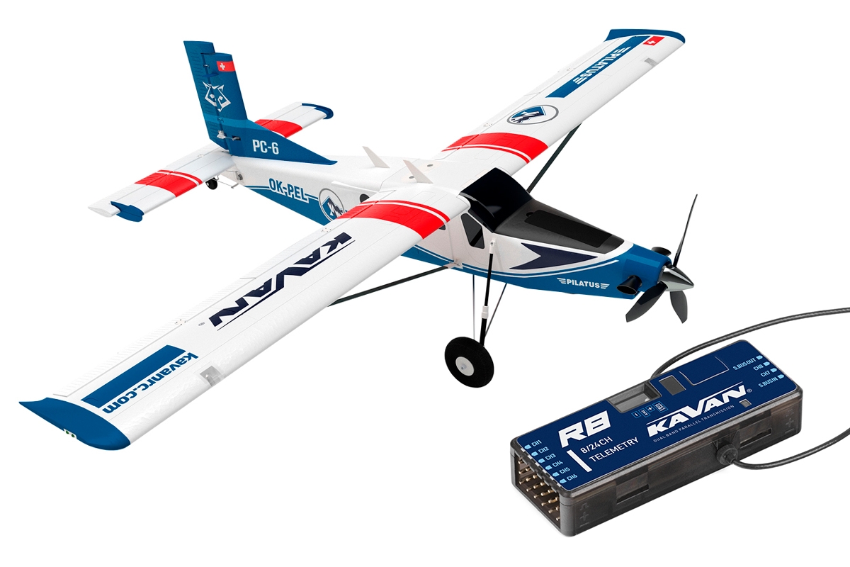 Fotografie produktu: KAVAN Pilatus PC-6 Porter 1500mm ARF - modrá, s R8 Rx